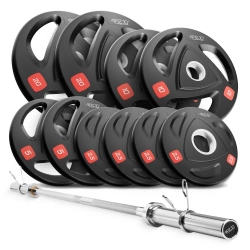 Zestaw olimpijski - obciążenie 80 kg + sztanga