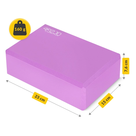 Kostka piankowa do jogi różowa