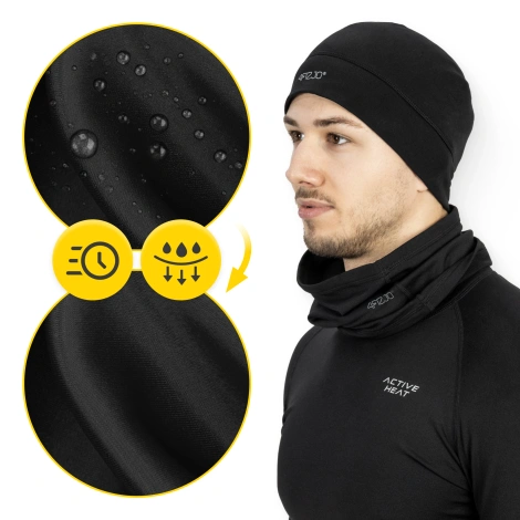 Zestaw termiczny unisex 3w1 - czapka + komin + rękawiczki S/M