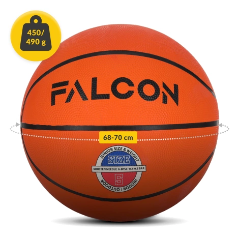 Piłka do koszykówki Falcon rozmiar 5 pomarańczowa
