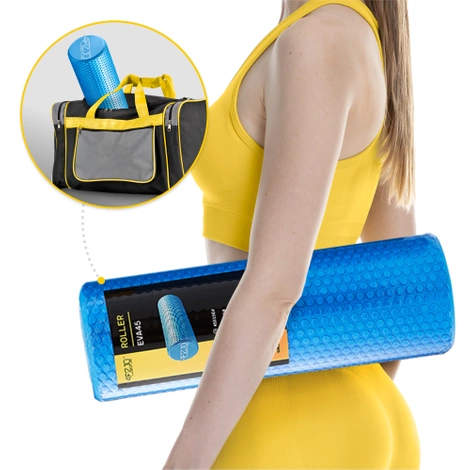 Wałek do masażu z wypustkami CARE+ 45 cm niebieski