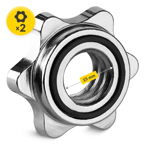 Zaciski śrubowe metalowe na gryf 25 mm 2 szt.