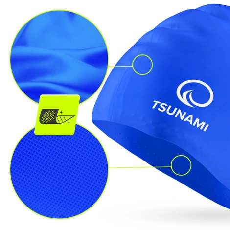 Czepek na basen unisex TSUNAMI granatowy