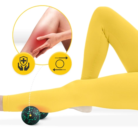 Podwójna piłka do masażu EPP 8 cm zielona