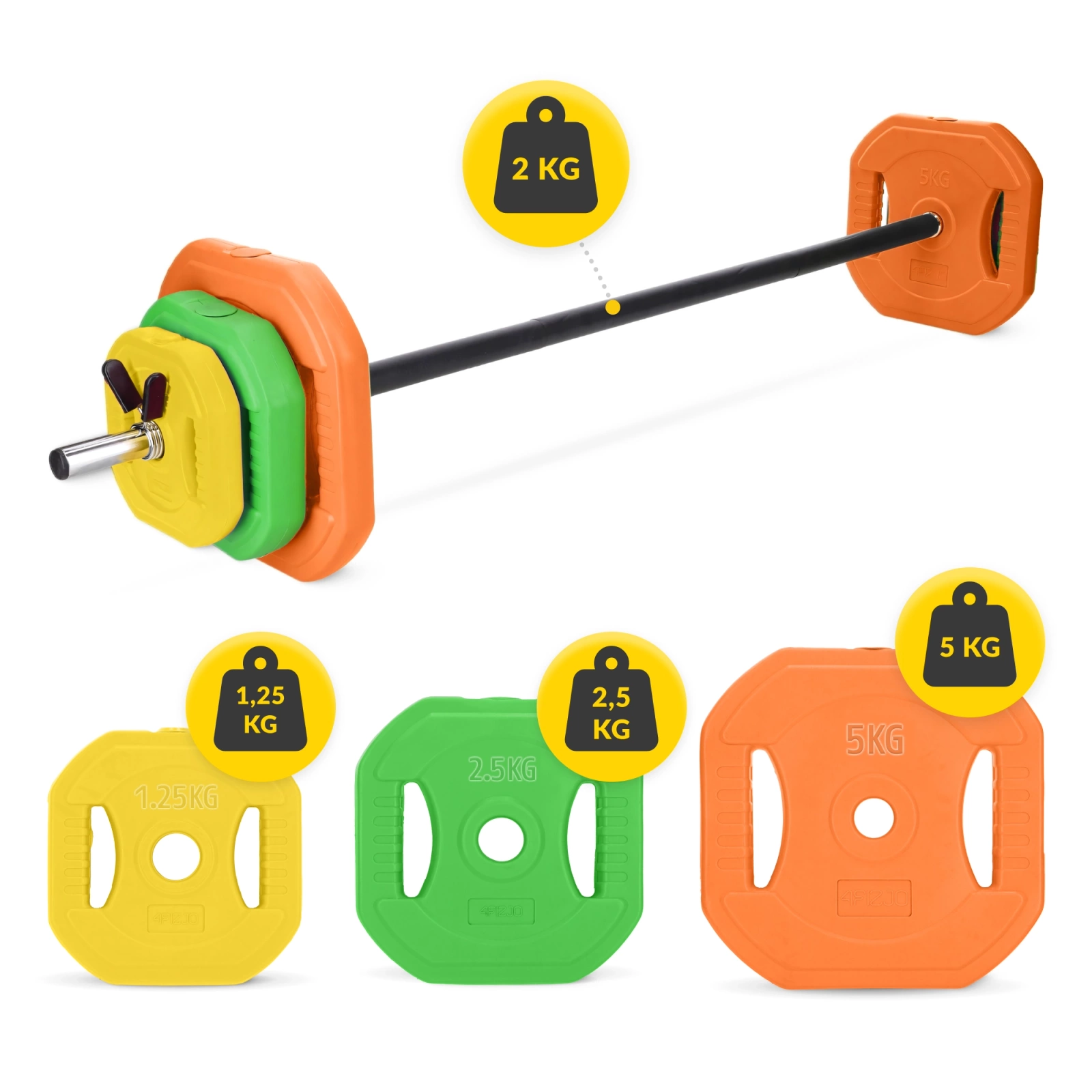 sztanga fitness bitumiczna gryf zestaw skladana