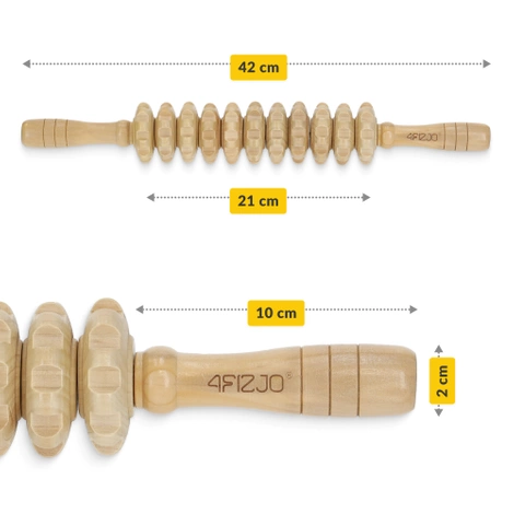 Drewniany wałek do masażu ciała duży