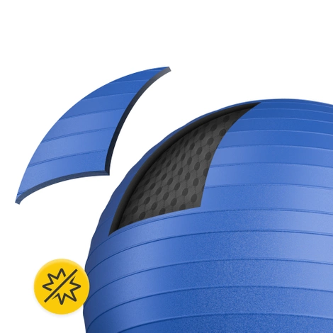 Piłka gimnastyczna dmuchana 65 cm granatowa