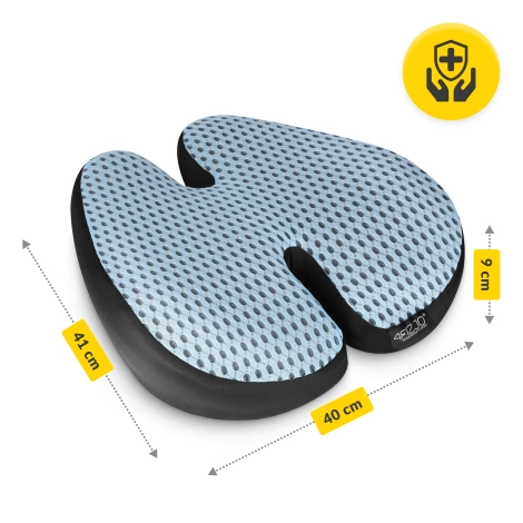 Poduszka ortopedyczna pod plecy niebieska