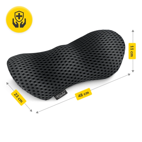 Poduszka ortopedyczna lędźwiowa do siedzenia czarna