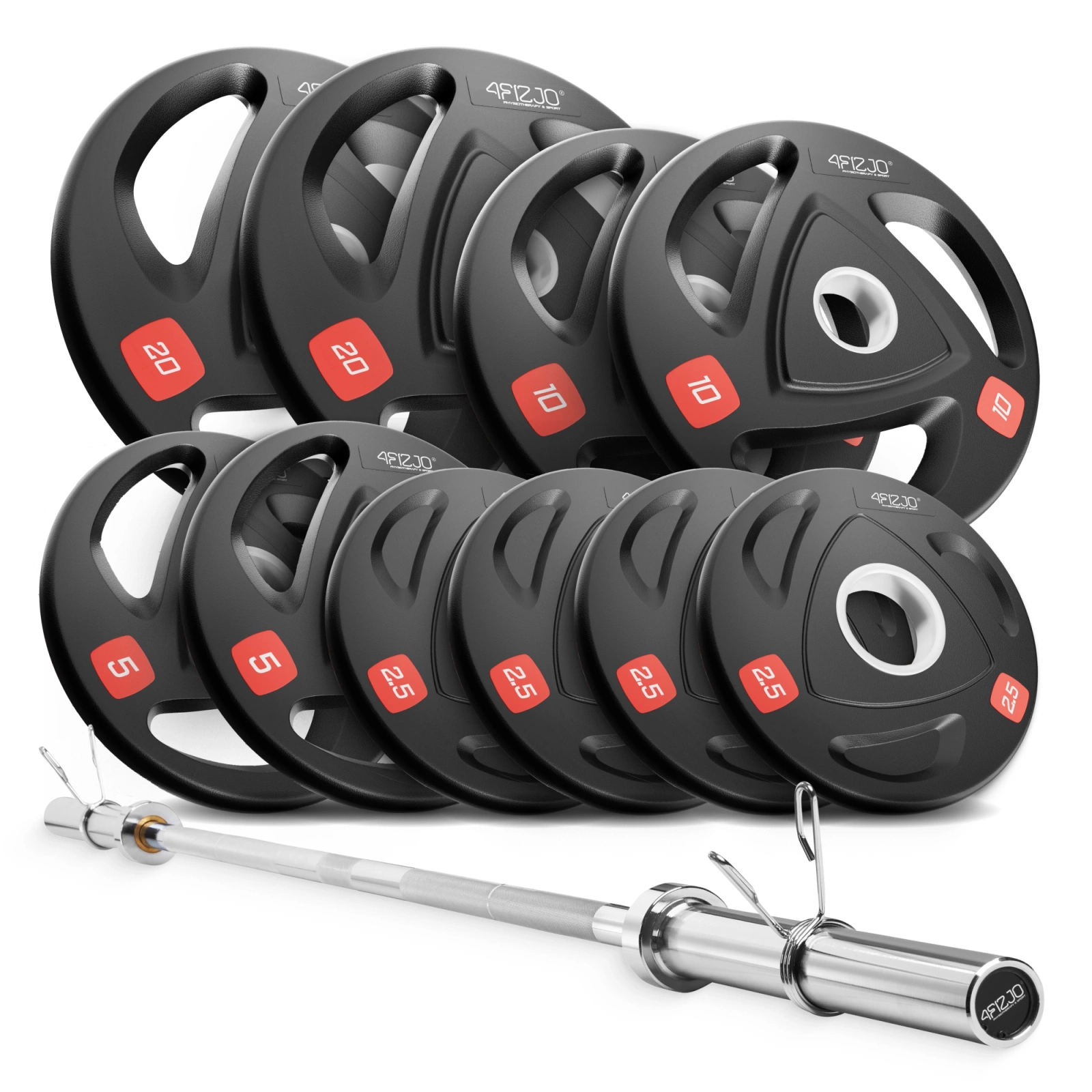 Zestaw olimpijski - obciążenie 80 kg + sztanga