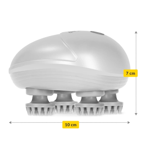 Elektryczny masażer do głowy wodoodporny biały