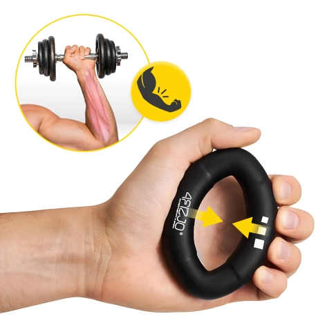 Silikonowy ściskacz do treningu dłoni czarny