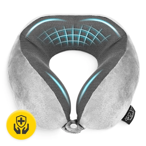 Poduszka podróżna rogal do spania szary