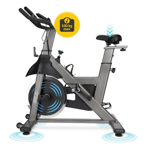 Rower spinningowy mechaniczny RACING szary