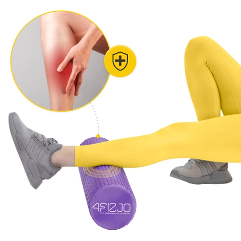 Wałek do masażu z wypustkami CARE+ 90 cm fioletowy