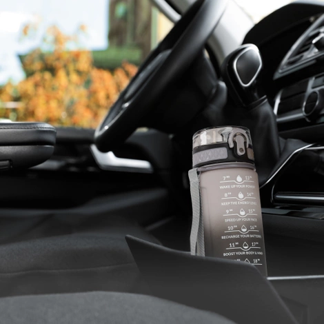 Butelka motywacyjna na wodę 0,5 L szara