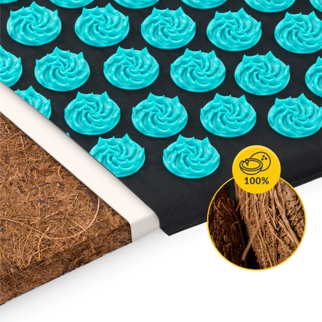 ECO Mata do akupresury z łuskami gryki i kokosem niebieska