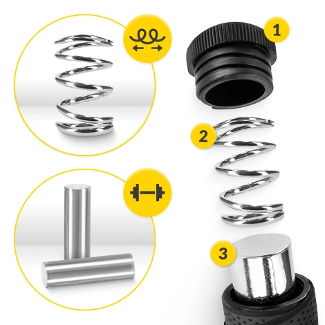 Skakanka bokserska z obciążeniem 3 m czarna