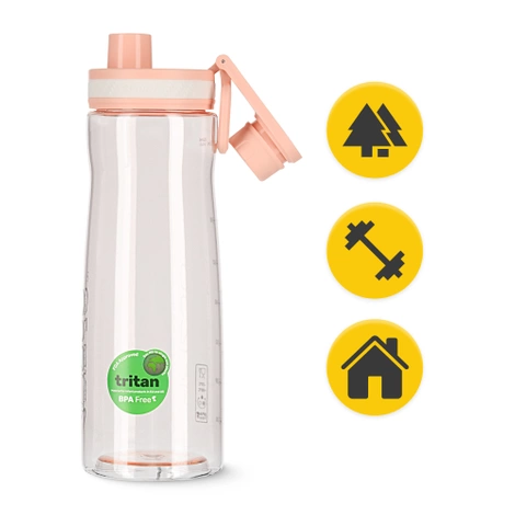 Butelka sportowa na wodę 850 ml różowa