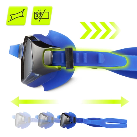 Okulary do pływania TSUNAMI niebieskie