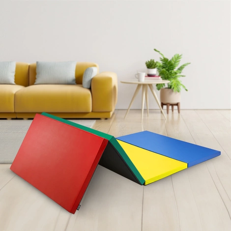 Materac gimnastyczny składany XL wielokolorowy