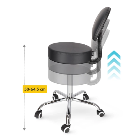 Taboret obrotowy z oparciem do masażu PURE+