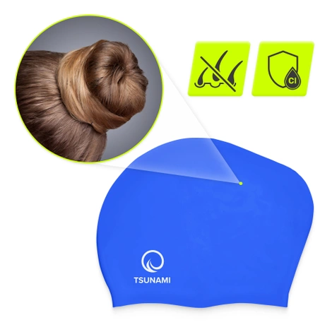 Czepek na basen unisex TSUNAMI granatowy
