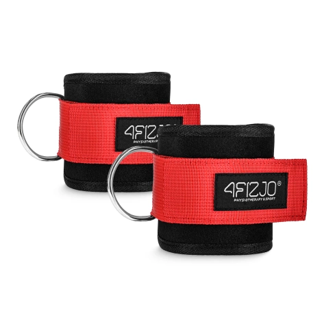 Opaski treningowe na kostki do wyciągu 2 szt. czerwone