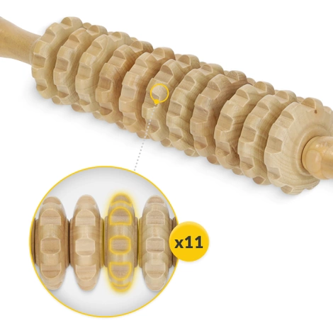 Drewniany wałek do masażu ciała duży