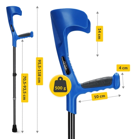 Kule ortopedyczne regulowane MED niebieskie