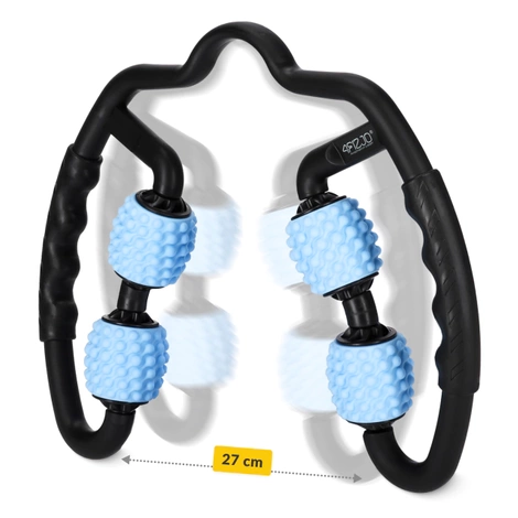 Roller do masażu ciała z wypustkami niebieski