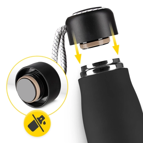 Butelka termiczna z paskiem 540 ml czarna