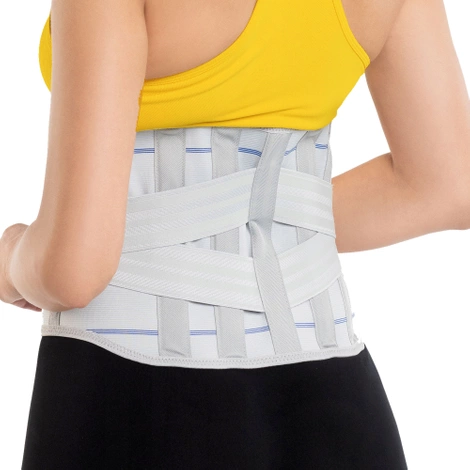 Pas ortopedyczny na kręgosłup lędźwiowy M jasnoszary