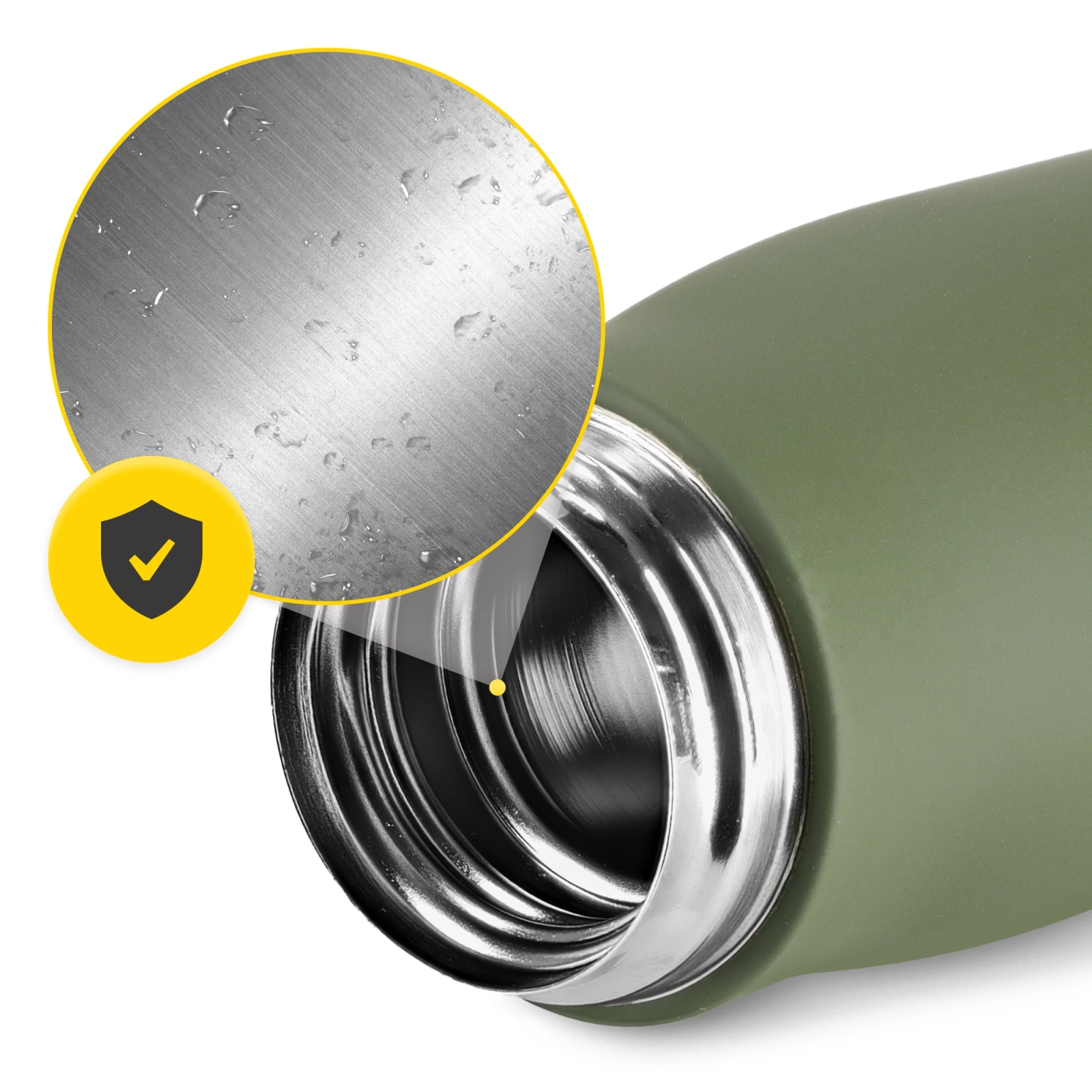 Butelka próżniowa 540 ml z paskiem – zielona
