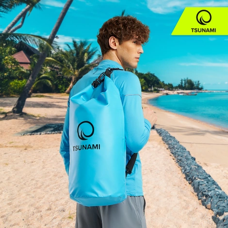 Worek wodoodporny 30 litrów TSUNAMI niebieski