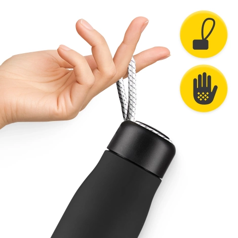 Butelka termiczna z paskiem 540 ml czarna