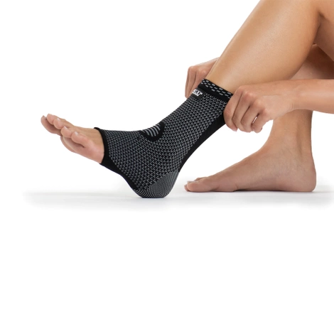 Elastyczna opaska stawu skokowego L szara