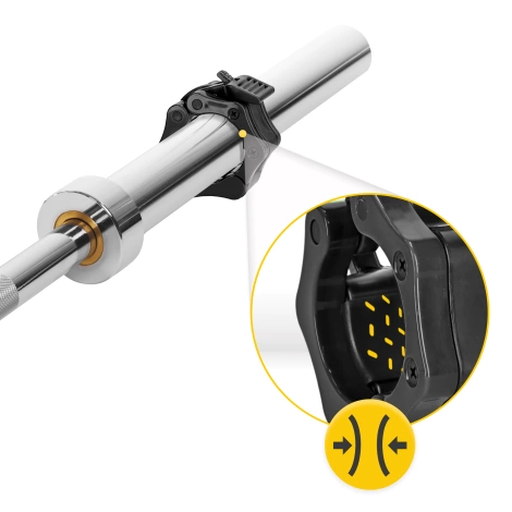 Zaciski na gryf olimpijski szczękowe 50 mm czarne