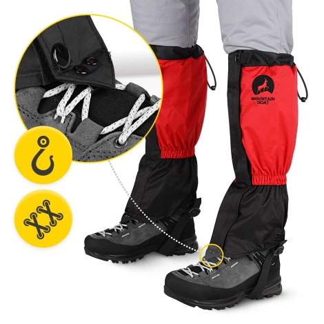 Stuptuty ochraniacze wodoodporne na buty uniwersalne czerwone