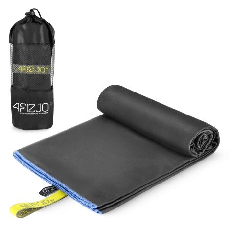 Ręcznik szybkoschnący z mikrofibry 130 x 75 cm szary