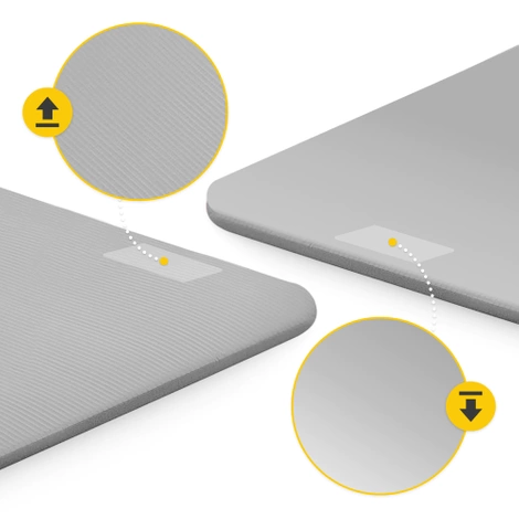 Mata do ćwiczeń fitness i jogi NBR 180 × 60 × 1,5 cm szara