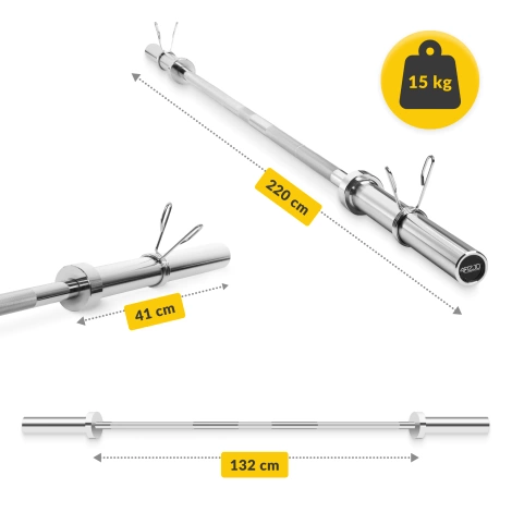 Gryf prosty 220 cm - 15 kg