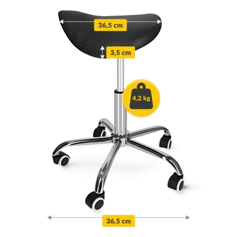 Taboret obrotowy siodło do masażu ERGO czarny