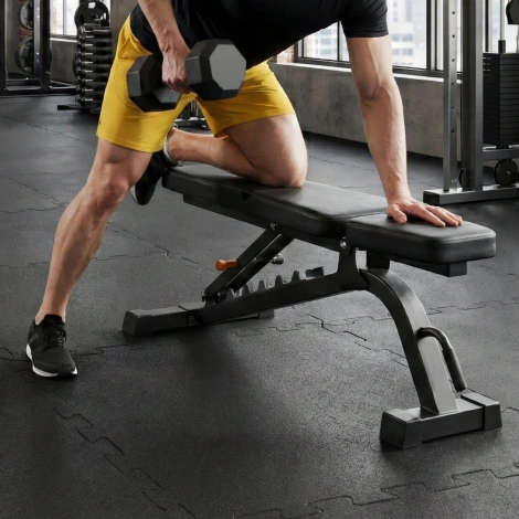 Mata ochronna gumowa na podłogę 4 szt. 48,5 x 48,5 x 2 cm