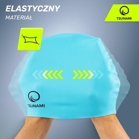 Czepek na basen dla dzieci TSUNAMI niebieski
