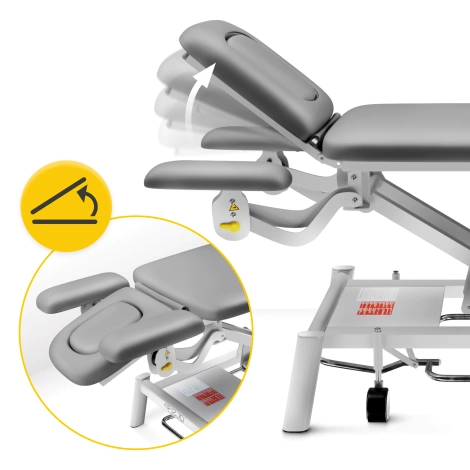 Stół do masażu i rehabilitacji elektryczny ERGO szary