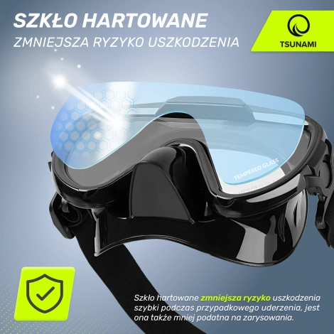 Maska do nurkowania i snorkelingu TSUNAMI