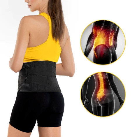 Pas ortopedyczny na kręgosłup lędźwiowy XXXL czarny