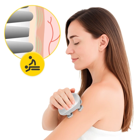 Elektryczny masażer do głowy wodoodporny biały