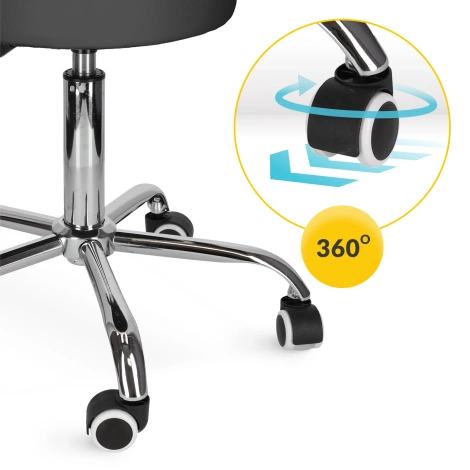 Taboret obrotowy z oparciem do masażu PURE+